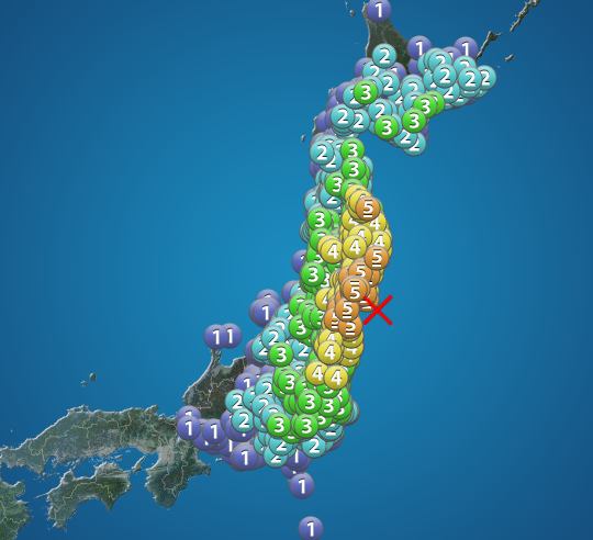 地震詳細 地震 Dメニュー天気